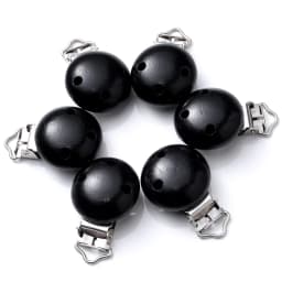 10Pcs Wood Clips Round Shaped Dummy Holder Baby Pacifier Clips DIY Teething Pacifier Chain Accessories BPA Free