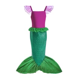 Mermaid Ariel Girls Dress Short Sleeve Tulle Cosplay Princess Costume Carnival Party Girl Princess Dress Party Dresses For Girls