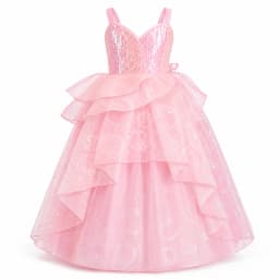 Girls Pink Princess Dress Up Set Kids Halloween Cosplay Costume Toddler Sequin Tulle Ball Gown Birthday Party Dress Book Week