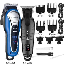 Kemei Hair Clipper Km-1995 Km-2293 Km-TX10 Barber Blading Hair Cutting Machine Clipper Grooming Cordless Rechargeable Shaver