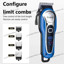 Kemei Hair Clipper Km-1995 Km-2293 Km-TX10 Barber Blading Hair Cutting Machine Clipper Grooming Cordless Rechargeable Shaver