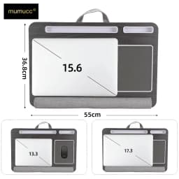 Multi Purpose Laptop Desk Leg Table Design of Double Groove Anti Slip Bar Embedded Mouse Pad Use with Sofa Bedroom Portable