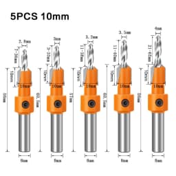 8mm Shank HSS Woodworking Countersink Router Bit Screw Extractor Remon Demolition for Wood Milling Cutter Woodworking Tools