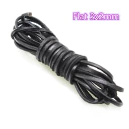 2Meter Genuine Cow Leather Cords Round Flat Leather Strap String Rope for DIY Necklace Bracelet Jewelry Making Accessories