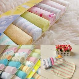 RANDOM 8PCS Baby Washcloths Set Soft Absorbent Organic Cotton Washable Saliva Towel Face Wipes Newborn Bath Kids Face Towel