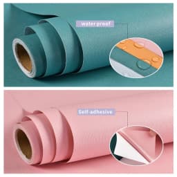 Macaron Solid Color Self Adhesive Wallpaper Furniture Cabinet Renovation Stickers Bedroom Vinyl Film Room Decor Wall Sticker DIY