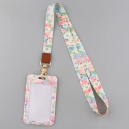 Ransitute R2806 Flowers Fashion Lanyards Id Badge Holder Bus Pass Case Cover Slip Bank Credit Card Holder Strap Cardholder