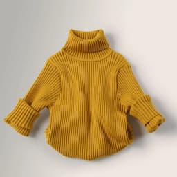 MILANCEL Winter Korean Style Kids Sweater Vintage Boys Knitwear Solid Turtleneck Girls Sweaters Coat