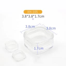 Plastic Transparent Dental Box Denture Storage Box with Film Membrane Colorful Hinge for Crown and Bridges