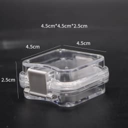 Plastic Transparent Dental Box Denture Storage Box with Film Membrane Colorful Hinge for Crown and Bridges