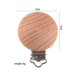 1Pcs Cute Modelling Beech Wood Pacifier Clip Baby DIY Cartoon Animal Wooden Log Pacifier Clips Nipple Chain Holder BPA Free