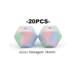 LOFCA 20pcs Tie dye leopard Terrazzo Dalmatian camo Silicone Loose Beads Teething Beads DIY Chewable Baby Safe Teether Round