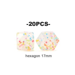 LOFCA 20pcs Tie dye leopard Terrazzo Dalmatian camo Silicone Loose Beads Teething Beads DIY Chewable Baby Safe Teether Round