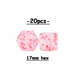 LOFCA 20pcs Tie dye leopard Terrazzo Dalmatian camo Silicone Loose Beads Teething Beads DIY Chewable Baby Safe Teether Round