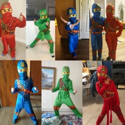 Leg Ninja Cosplay Costume 3 Jumpsuit Set Halloween and Christmas Party Costume Street Costume Ninja