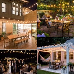 Outdoor String Light ST38 LED String Light Shatterproof Patio Light String Connectable Wedding Light Decoration For Garden Backy