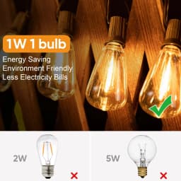 ST38 String Lights Outdoor Garland Connectable Shatterproof Waterproof Plastic LED Bulb Dimmable Patio Garden Decor Fairy Lighst