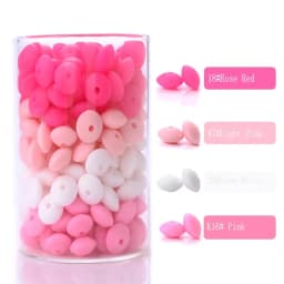 50Pcs/Lot 12mm Silicone Spacer Beads for DIY Charms Newborn Nursing Accessories Necklace Pacifier Chain Teething Toy BPA Free