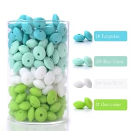 50Pcs/Lot 12mm Silicone Spacer Beads for DIY Charms Newborn Nursing Accessories Necklace Pacifier Chain Teething Toy BPA Free