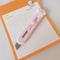 Kawaii Mini Cat Paw Art Utility Knife Express Box Knife Paper Cutter Craft Wrapping Refillable Blade School&Office Stationery
