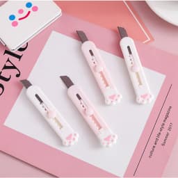 Kawaii Mini Cat Paw Art Utility Knife Express Box Knife Paper Cutter Craft Wrapping Refillable Blade School&Office Stationery