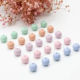 Cute-Idea 20Pcs Silicone Round Beads 9MM Baby Teething Chewable Beads DIY Baby Rodent Pacifier Chain Toys Accessories Baby Goods
