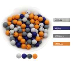 Cute-Idea 20Pcs Silicone Round Beads 9MM Baby Teething Chewable Beads DIY Baby Rodent Pacifier Chain Toys Accessories Baby Goods