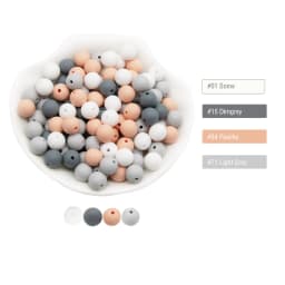 Cute-Idea 20Pcs Silicone Round Beads 9MM Baby Teething Chewable Beads DIY Baby Rodent Pacifier Chain Toys Accessories Baby Goods