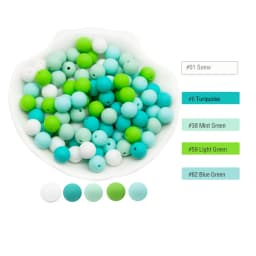 Cute-Idea 20Pcs Silicone Round Beads 9MM Baby Teething Chewable Beads DIY Baby Rodent Pacifier Chain Toys Accessories Baby Goods