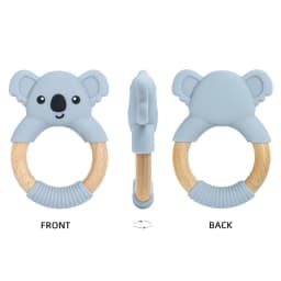 1PC BPA Free Koala Wood Ring Kids Teething Rodent Infant Baby Teether Toys Baby Gym Mobile Rattles Newborn Educational Toys