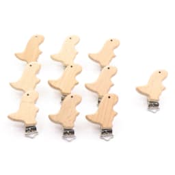 5Pcs/Sets Baby Pacifier Clips BPA Free Cute Modelling Beech Pacifier Clip Baby DIY Cartoon Animal Wooden Log Nipple Chain Holder