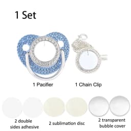 Blank Baby Pacifier Clip Holder Set Luxury Silicone Newborn Dummy Infant Teether Personalized Soother Baby Shower Gift