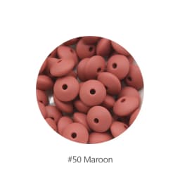 Cute-Idea 12mm 100pcs silicone lentil beads making handmade DIY Food Grade teething nursing Accessories teether abacus beads