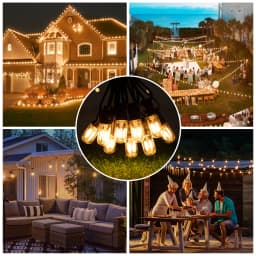 65FT Waterproof String Light IP45 Connectable Led Replacement Bulb T20 2W E12 Base EU Plug US Plug Outdoor Garden Garland Lights