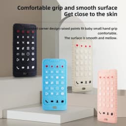 BPA Free Silicone Teether New Mobile Phone Shape Chewing Teethers Baby Rodent Pain Relief Teething Toys Kids Sensory Toy