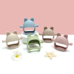 Mother Kids 1Pcs Food Grade Baby Toys Silicone Teether Toys Cartoon Shape Nursing Teething Ring Newborn Molar Baby Accessories