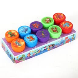 10pcs Assorted Stamps for Gift Self-ink Stamps Toy Stamps Smiley Face Seal Scrapbooking DIY Painting Photo Album Decor