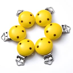 10Pcs 30mm Baby Wooden Pacifier Clips Round Wood Clip for Baby Pacifier Log Nipple Chain Holder Accessories BPA Free