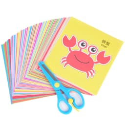 96 Pcs Children Cartoon DIY Colorful Paper Cutting Folding Toys Kids Craft Animal Handcraft Paper Art Learning Educational Toys