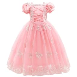 Girl Pink Aurora Cosplay Princess Dress Up Kids Christmas Halloween Tulle Fancy Rapunzel Costume for Children Girls Birthday