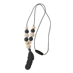 Silicone Feather Baby Teether Bead BPA DIY Infant Teething Necklace Pendant Jewelry Nursing Shower Toy