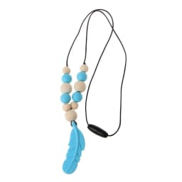 Silicone Feather Baby Teether Bead BPA DIY Infant Teething Necklace Pendant Jewelry Nursing Shower Toy