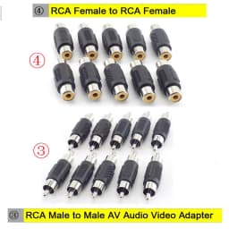 1pcs BNC RCA Male Female to BNC RCA Male Female Adapter Plug Coax Cable Video Audio Wire Converter Connector for CCTV Camera Q1