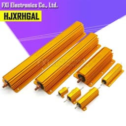 50W 100W Aluminum Power Metal Shell Case Wirewound Resistor 0.01R ~ 100K 1 6 8 10 20 200 500 1K 10K ohm resistance RX24 ibuw