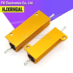 50W 100W Aluminum Power Metal Shell Case Wirewound Resistor 0.01R ~ 100K 1 6 8 10 20 200 500 1K 10K ohm resistance RX24 ibuw