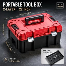 Multiple Specifications Toolbox Removable Tray Tools Storage Box with Handle Portable Stackable Tool Box Tool Bucket Organizer