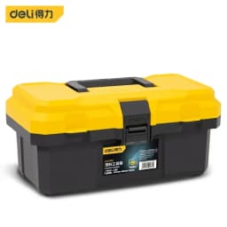 Deli Portable Hardware Tools Storage Box Large Capacity Repair Tool Boxes Case Multifunctional Household Toolbox 12.5/15/18inch