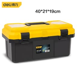 Deli Portable Hardware Tools Storage Box Large Capacity Repair Tool Boxes Case Multifunctional Household Toolbox 12.5/15/18inch