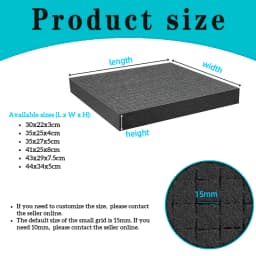 Pre-cutting Foam Insert High Density Pick Pluck Toolbox Foam For Hard Case And Flight Case Precorted Shadow Foams Grid Sponge