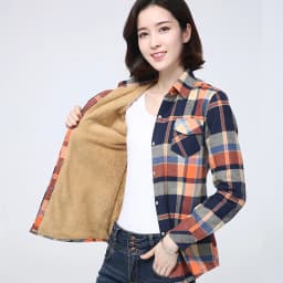 2025 Winter New Plus Thick Fleece Women's Warm Plaid Shirt Coat Lady Casual Velvet Jacket Tops Hot Brand Woman Clothes Outerwear